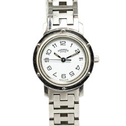 Hermes Clipper Watch CL4.210 Quartz White Dial Stainless Steel Women's HERMES