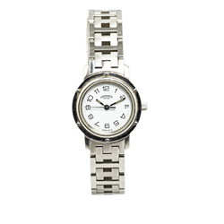 Hermes Clipper Watch CL4.210 Quartz White Dial Stainless Steel Women's HERMES