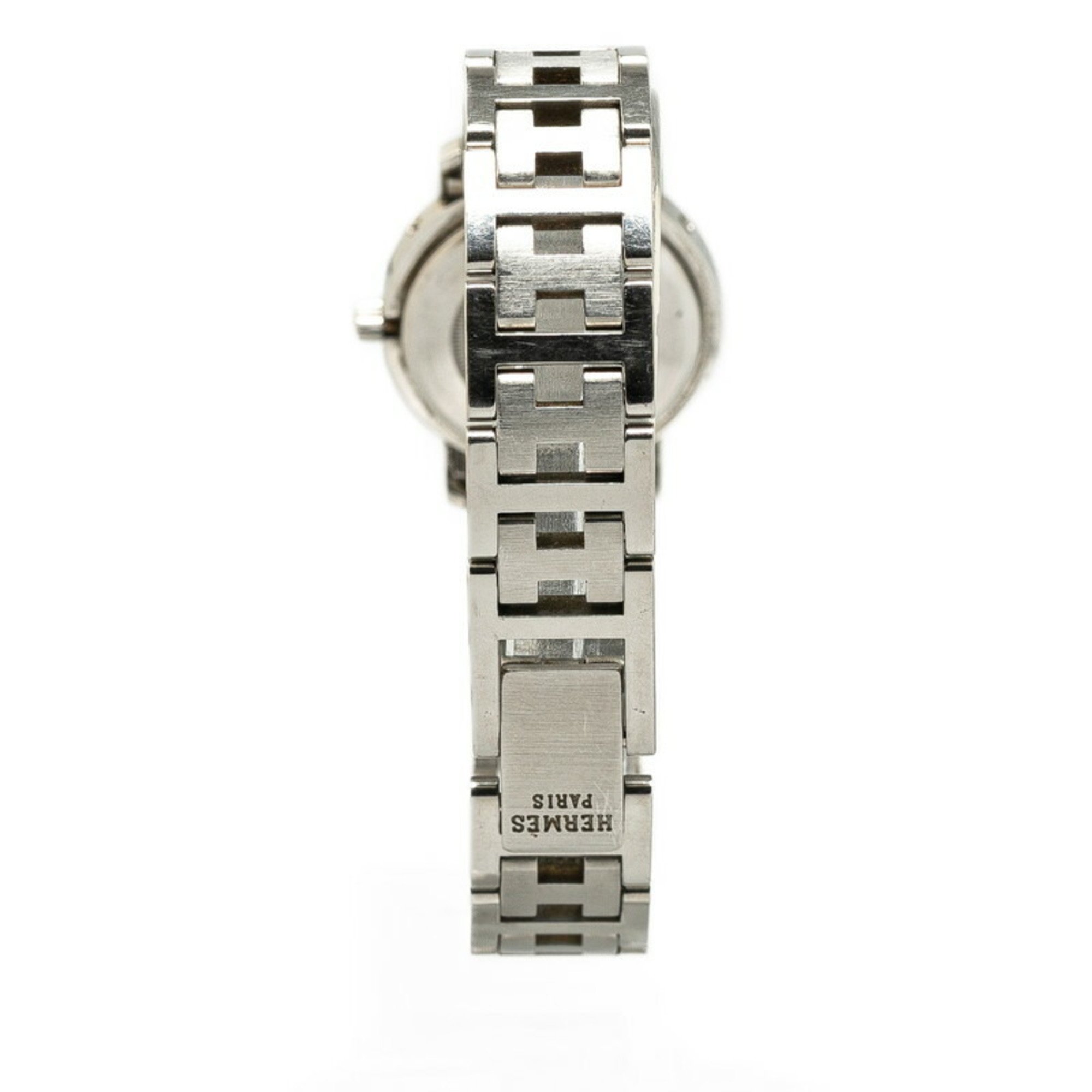 Hermes Clipper Watch CL4.210 Quartz White Dial Stainless Steel Women's HERMES