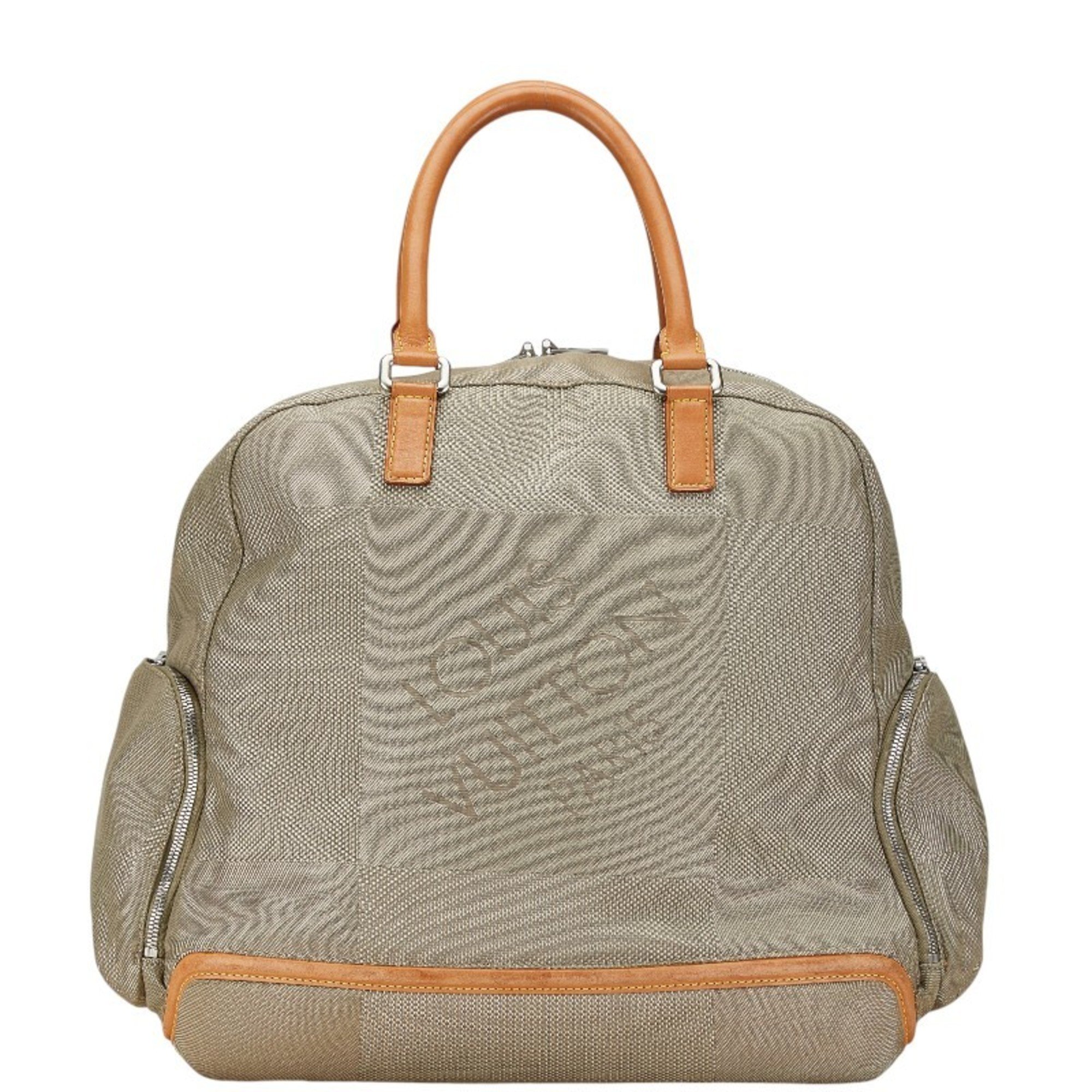 Louis Vuitton Damier Geant Aventurier Boston Bag Handbag M93061 Sable Khaki Canvas Leather Women's LOUIS VUITTON