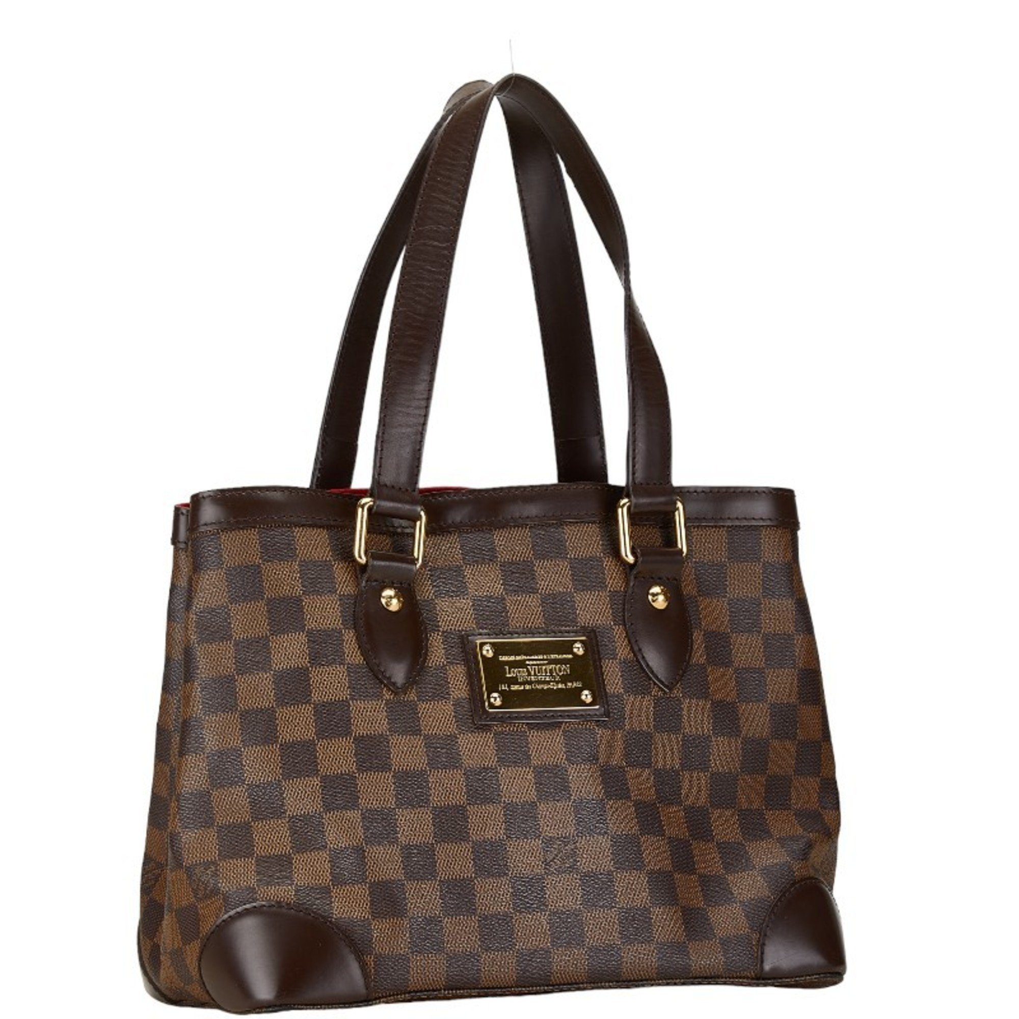 Louis Vuitton Damier Hampstead PM Tote Bag Handbag N51205 Ebene Brown PVC Leather Women's LOUIS VUITTON