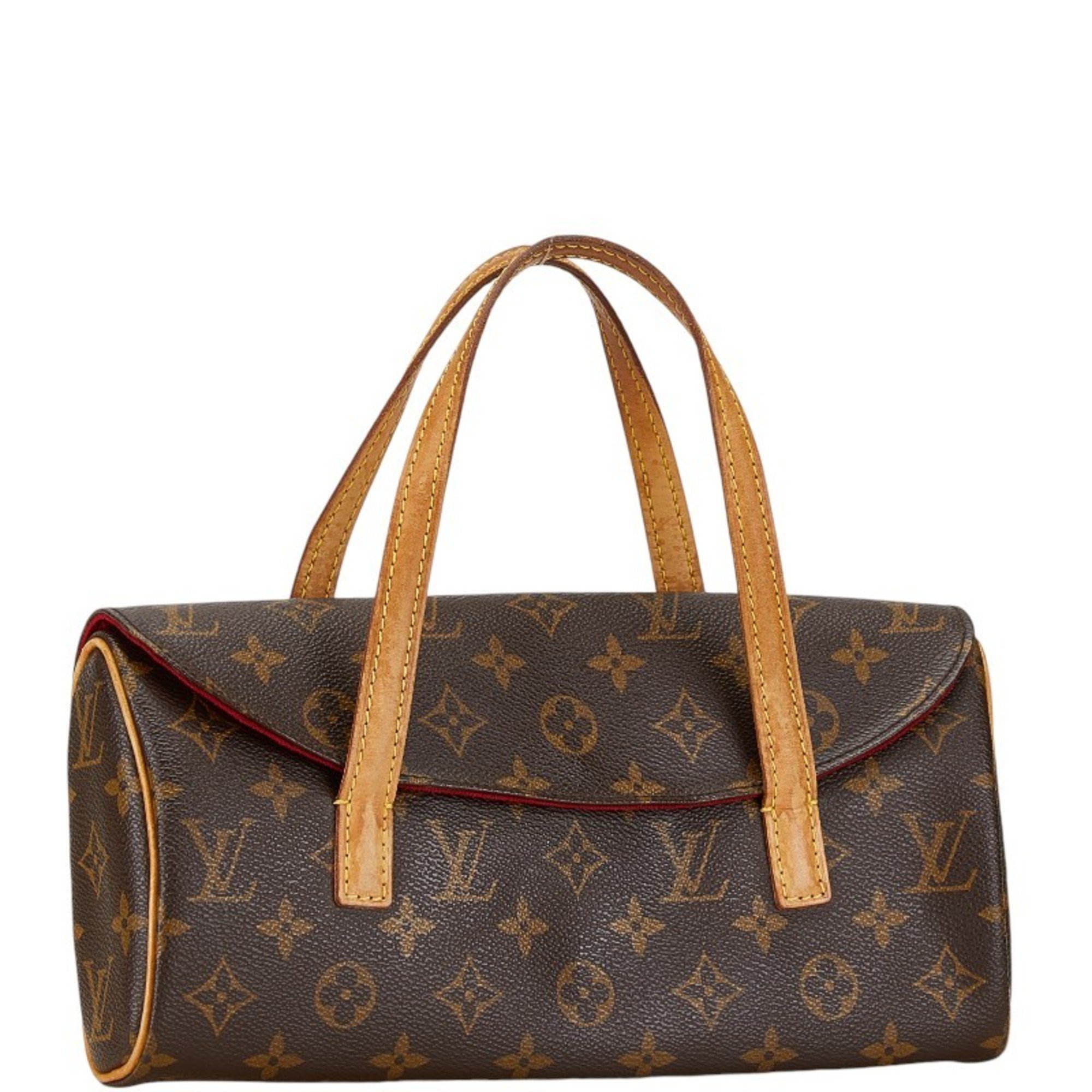 Louis Vuitton Monogram Sonatine Handbag M51902 Brown PVC Leather Women's LOUIS VUITTON