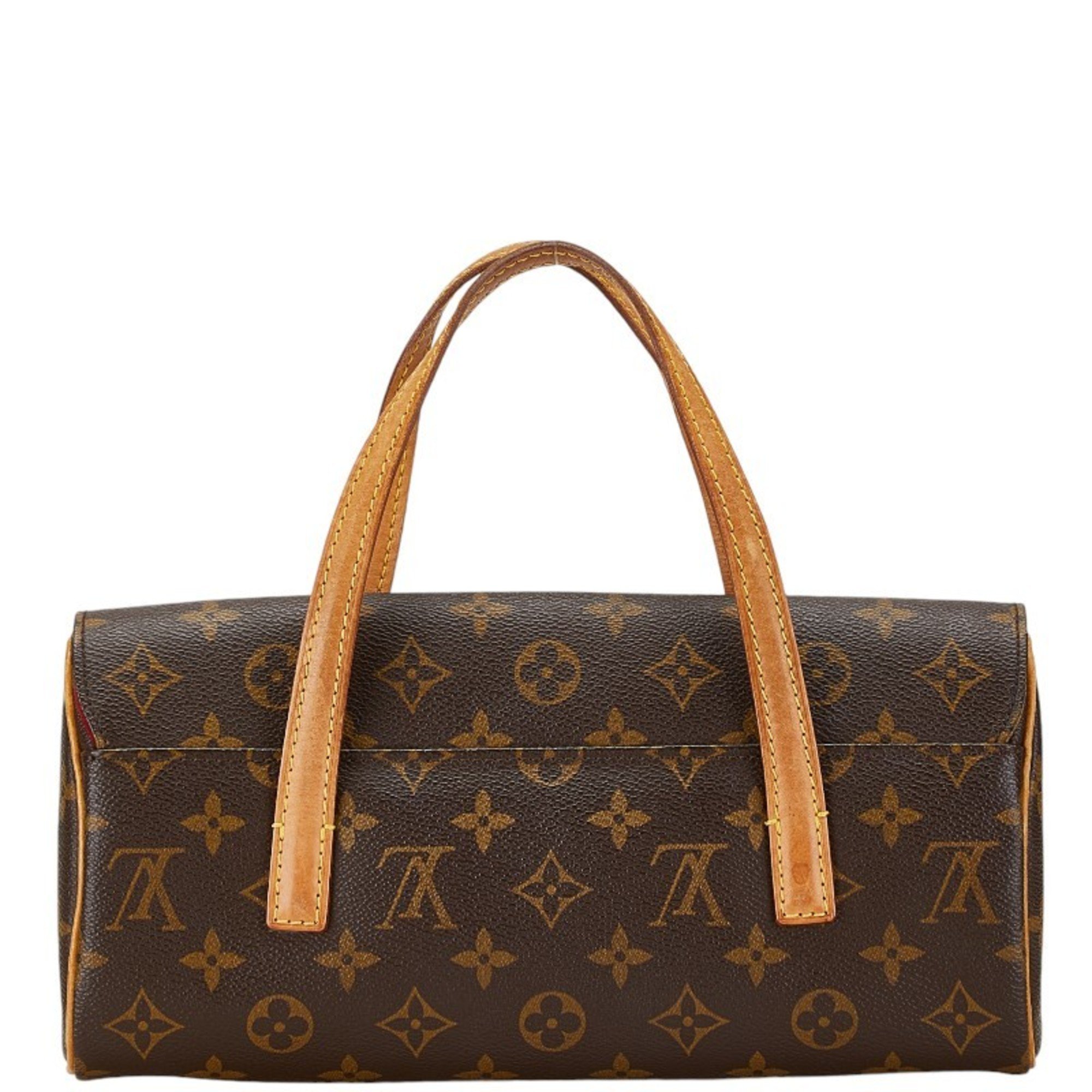 Louis Vuitton Monogram Sonatine Handbag M51902 Brown PVC Leather Women's LOUIS VUITTON