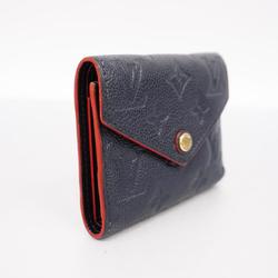 Louis Vuitton Tri-fold Wallet Monogram Empreinte Portefeuille Victorine M64577 Marine Rouge Ladies