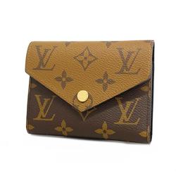 Louis Vuitton Wallet Monogram Portefeuille Victorine M81557 Brown Ladies