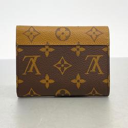 Louis Vuitton Wallet Monogram Portefeuille Victorine M81557 Brown Ladies