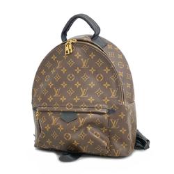 Louis Vuitton Backpack Monogram Palm Springs MM M44874 Brown Black Women's