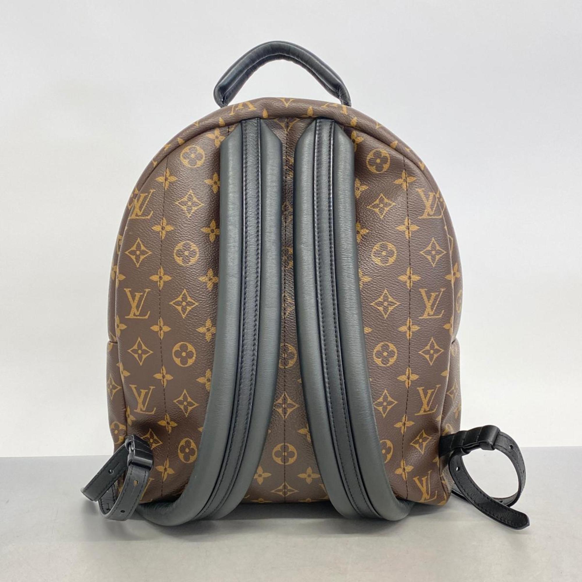 Louis Vuitton Backpack Monogram Palm Springs MM M44874 Brown Black Women's