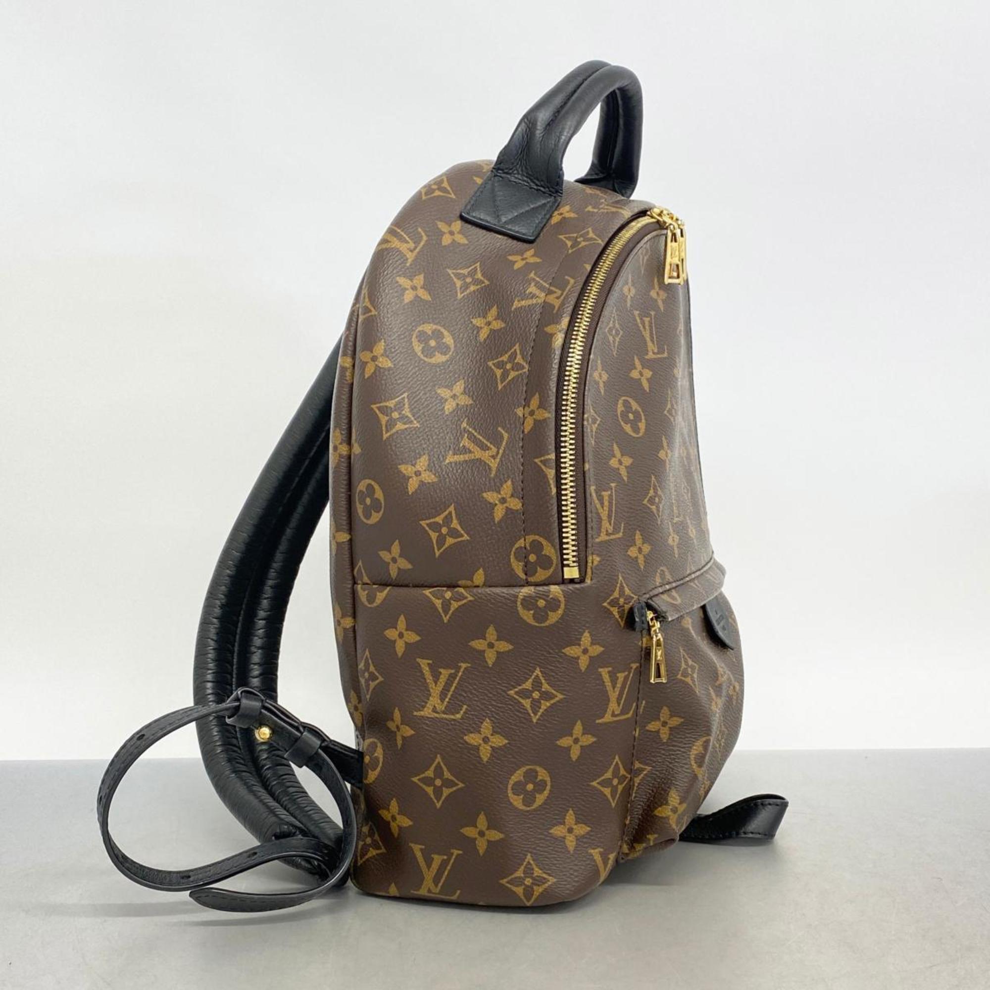 Louis Vuitton Backpack Monogram Palm Springs MM M44874 Brown Black Women's