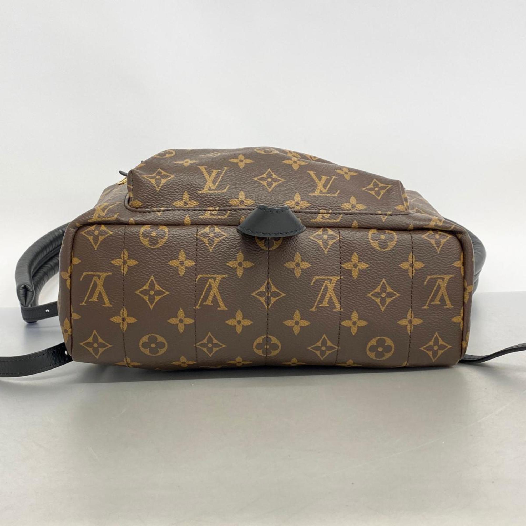 Louis Vuitton Backpack Monogram Palm Springs MM M44874 Brown Black Women's