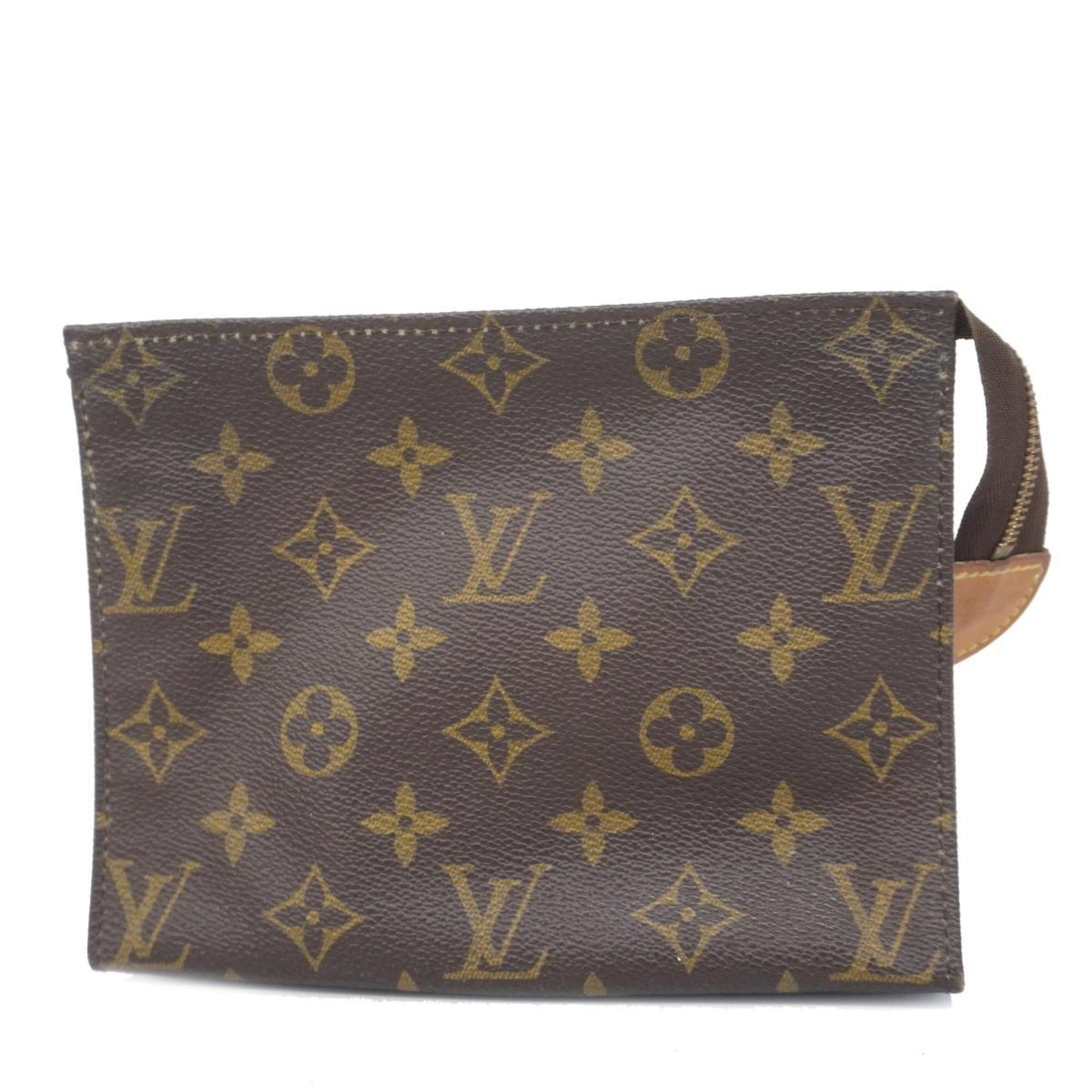 Louis Vuitton Pouch Monogram Poche Toilette 19 M47544 Brown Women's