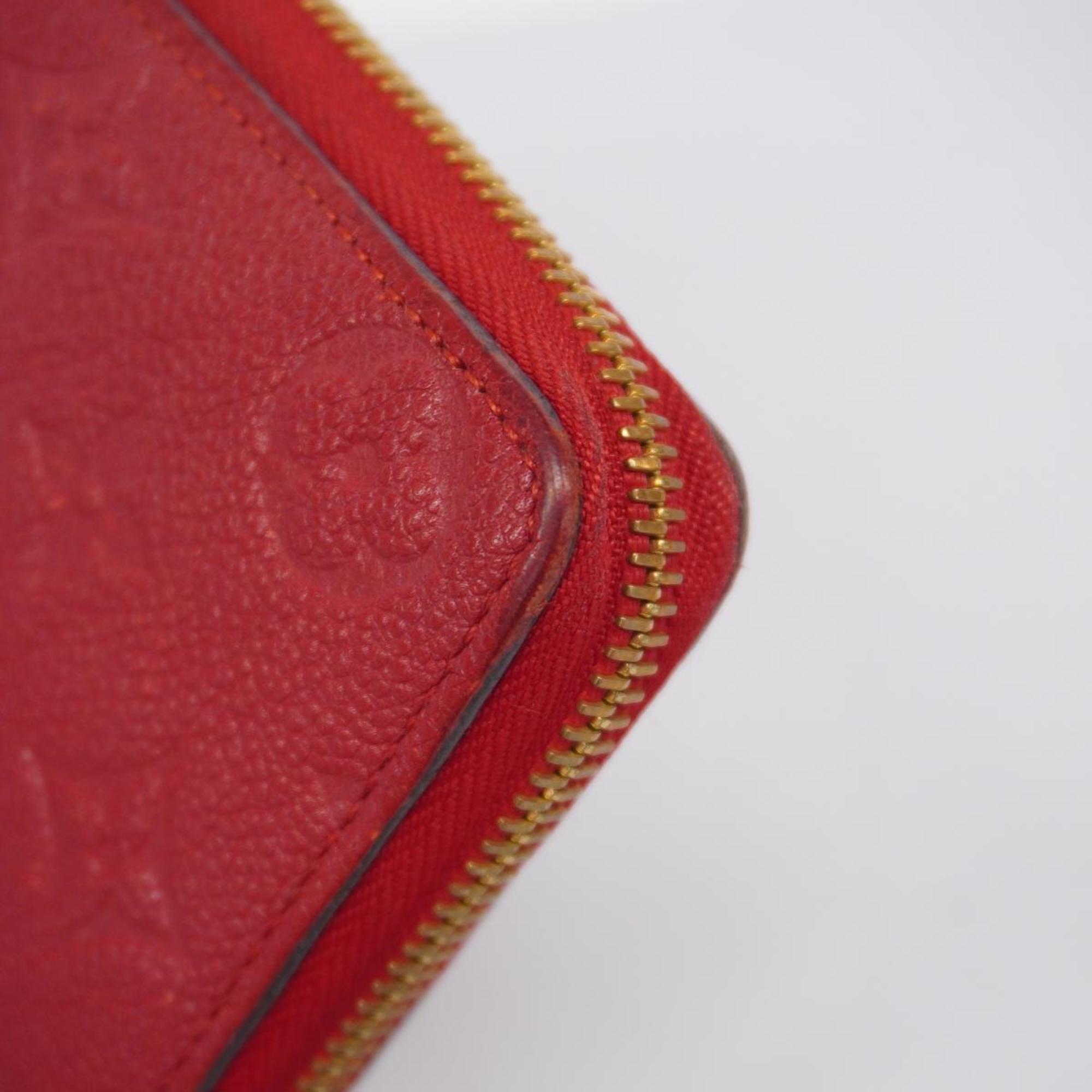 Louis Vuitton Long Wallet Monogram Empreinte Portefeuille Clemence M60169 Cerise Men's Women's