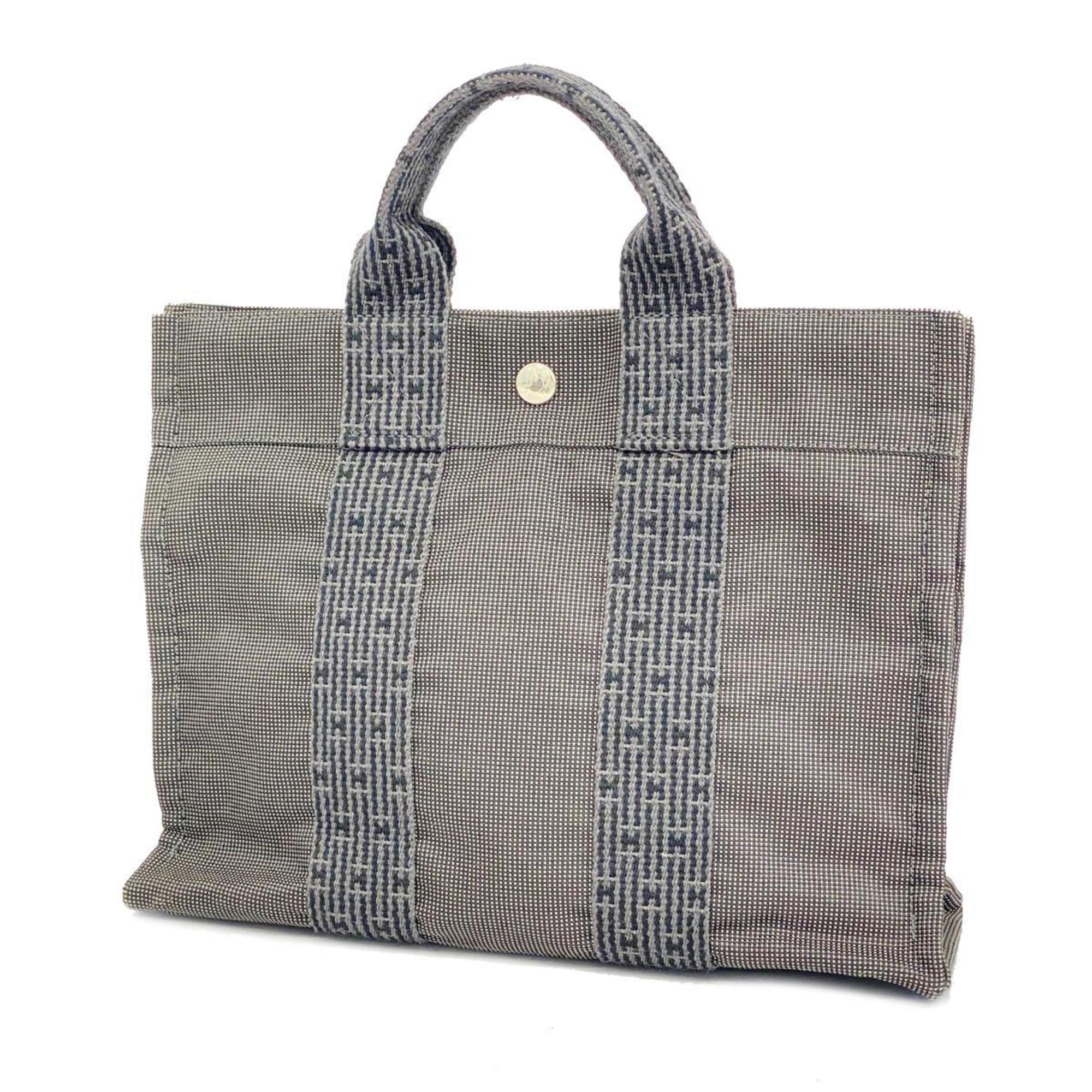 Hermes Tote Bag Air Line PM Canvas Grey Women's