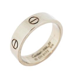 Cartier Ring Love K18WG White Gold Men's