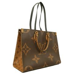 Louis Vuitton Tote Bag Monogram Giant Reverse On the Go MM M45321 Brown Women's