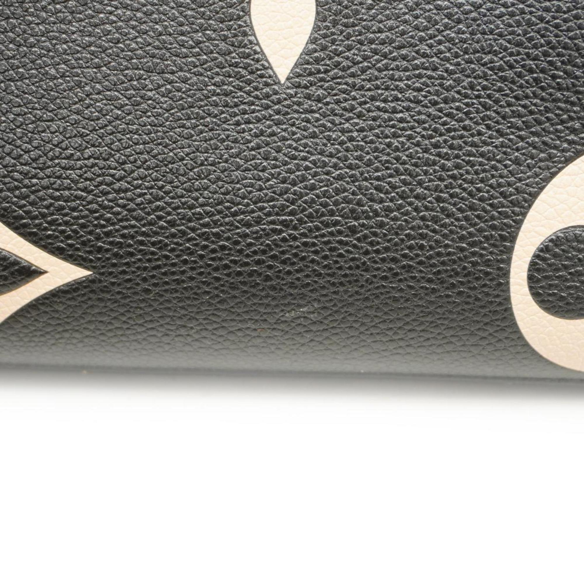 Louis Vuitton Handbag Monogram Empreinte Bicolor Grand Palais MM M45842 Black Beige Women's