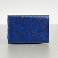 Louis Vuitton Tri-fold Wallet Taigarama Discovery Compact M67620 Cobalt Men's