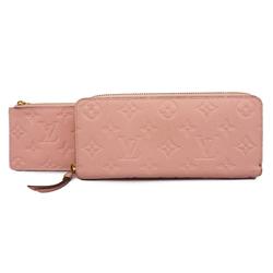 Louis Vuitton Long Wallet Monogram Empreinte Portefeuille Clemence M61265 Rose Ballerine Ladies