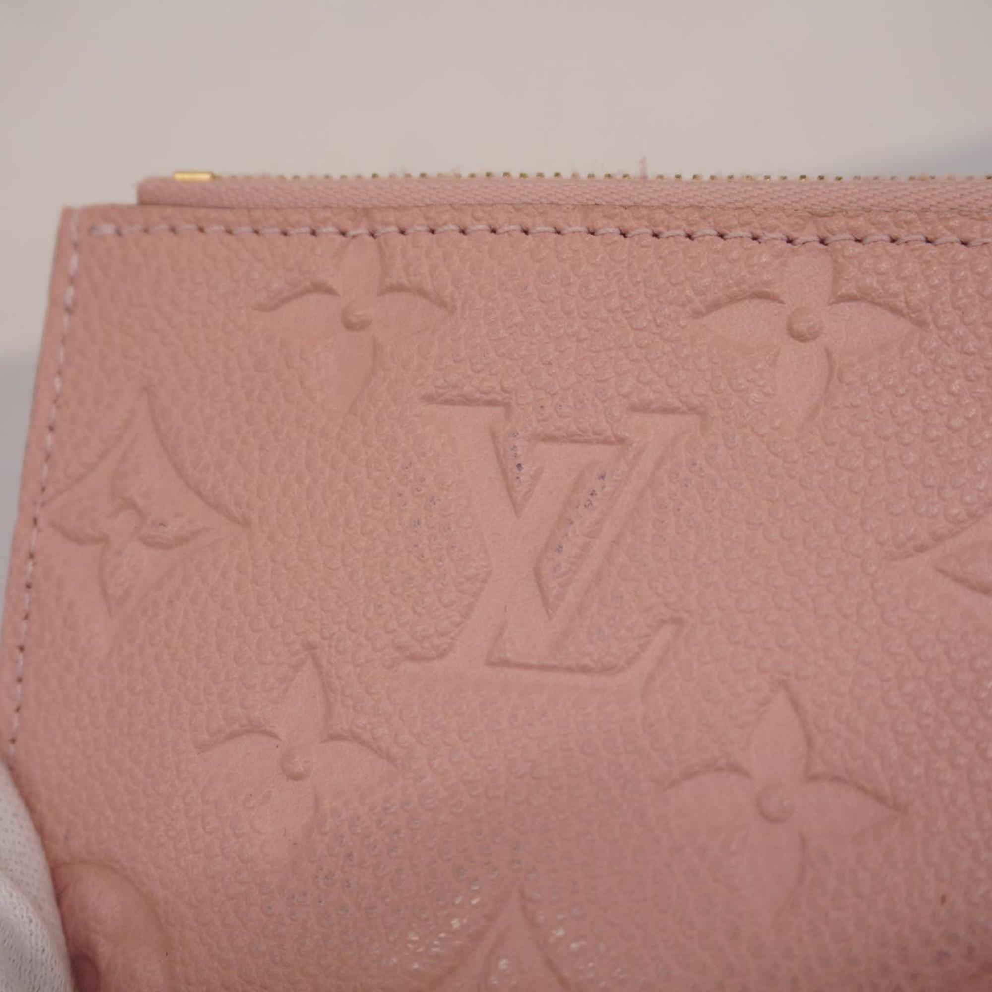 Louis Vuitton Long Wallet Monogram Empreinte Portefeuille Clemence M61265 Rose Ballerine Ladies