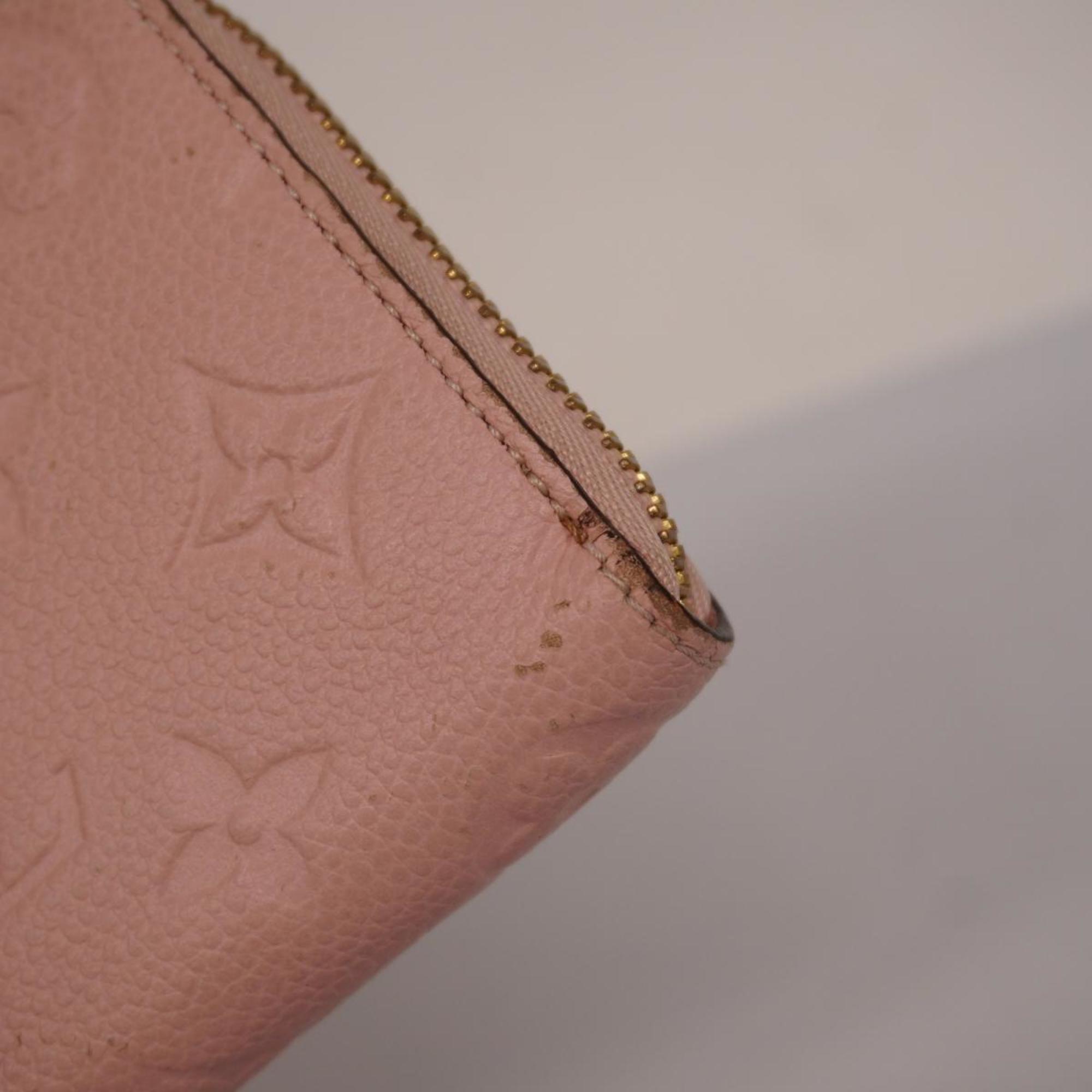 Louis Vuitton Long Wallet Monogram Empreinte Portefeuille Clemence M61265 Rose Ballerine Ladies