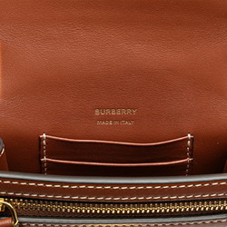 Burberry TB Shoulder Bag Beige Brown Canvas Leather Women's BURBERRY