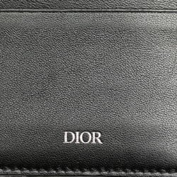 Christian Dior Dior Trotter Bi-fold Wallet Black Canvas Women's