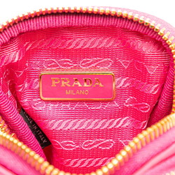 Prada Triangle Plate Shoulder Bag 1N1860 Pink Nylon Leather Women's PRADA