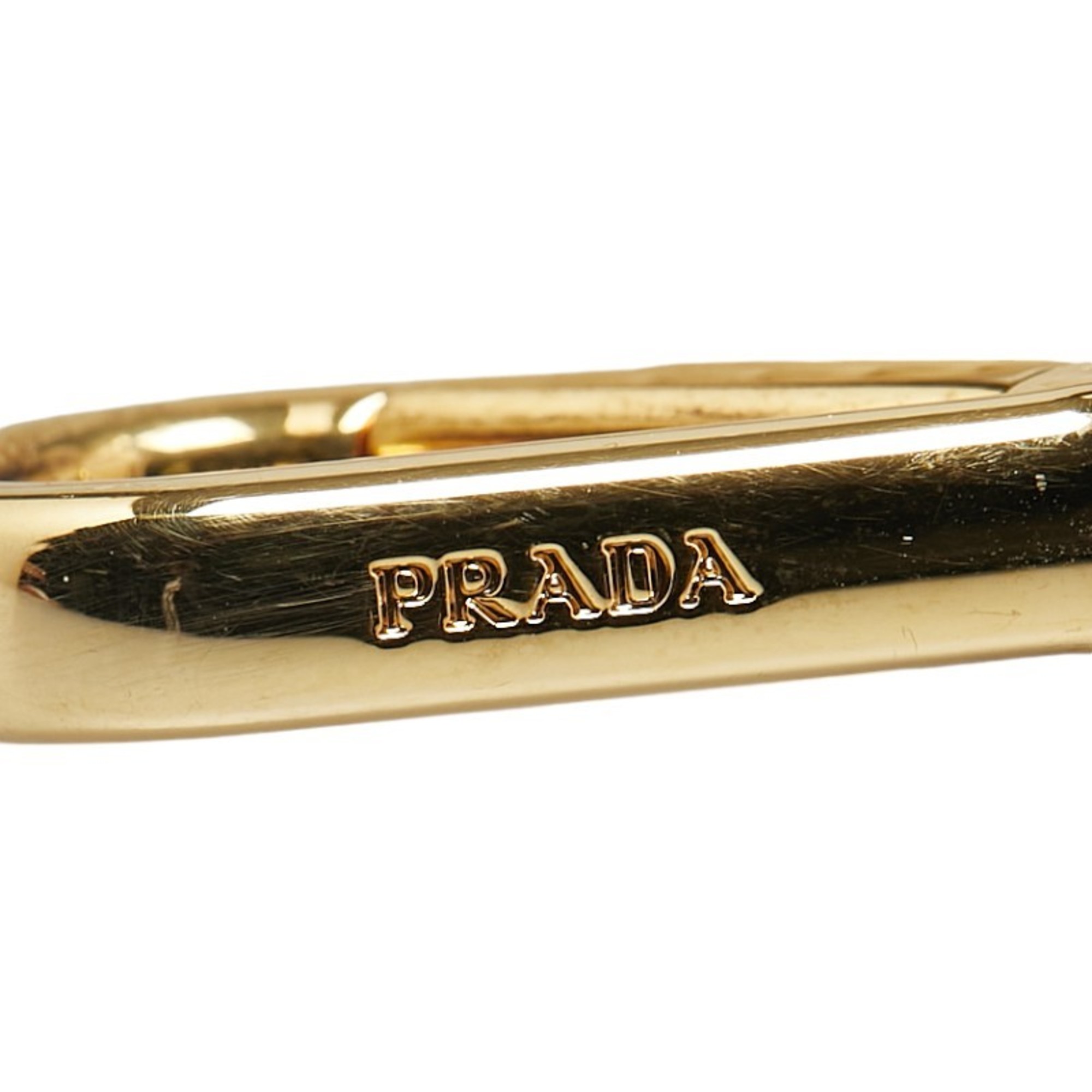 Prada Shoulder Strap White Gold Leather Women's PRADA