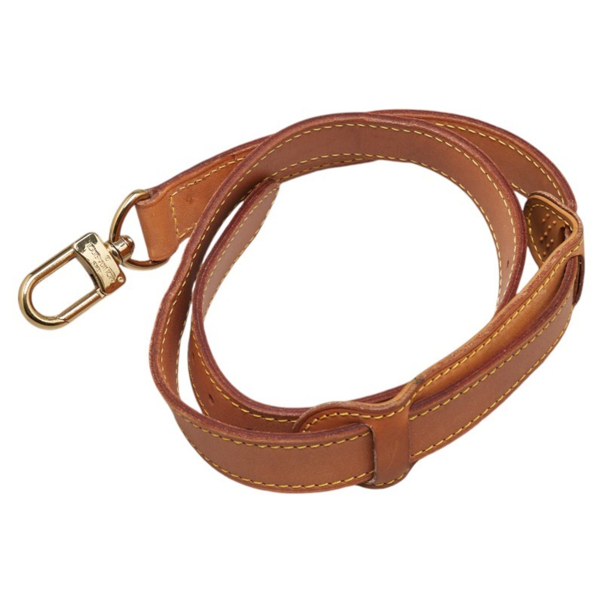 Louis Vuitton Shoulder Strap Brown Gold Leather Women's LOUIS VUITTON