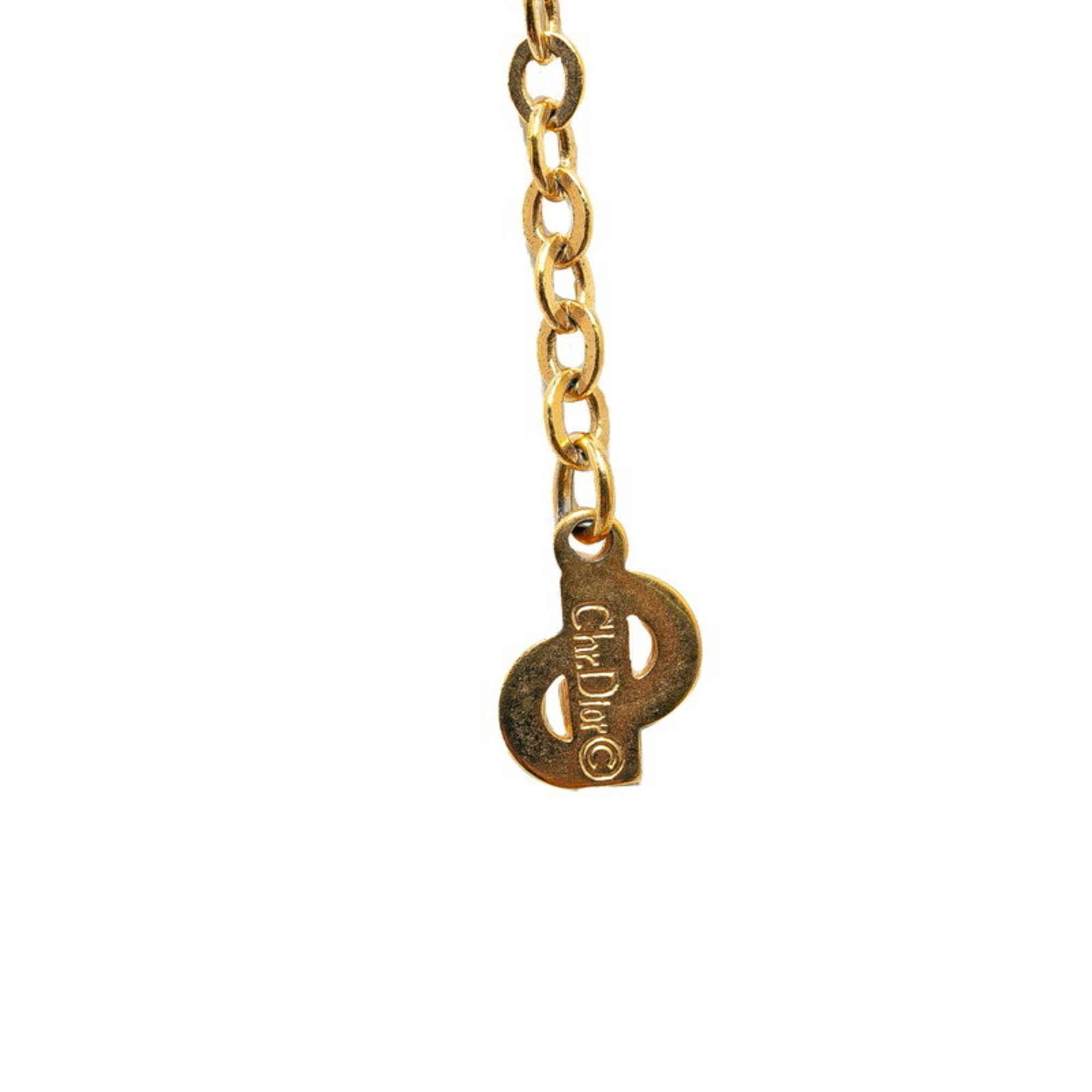 Christian Dior Dior CD Necklace Gold Plated Women's