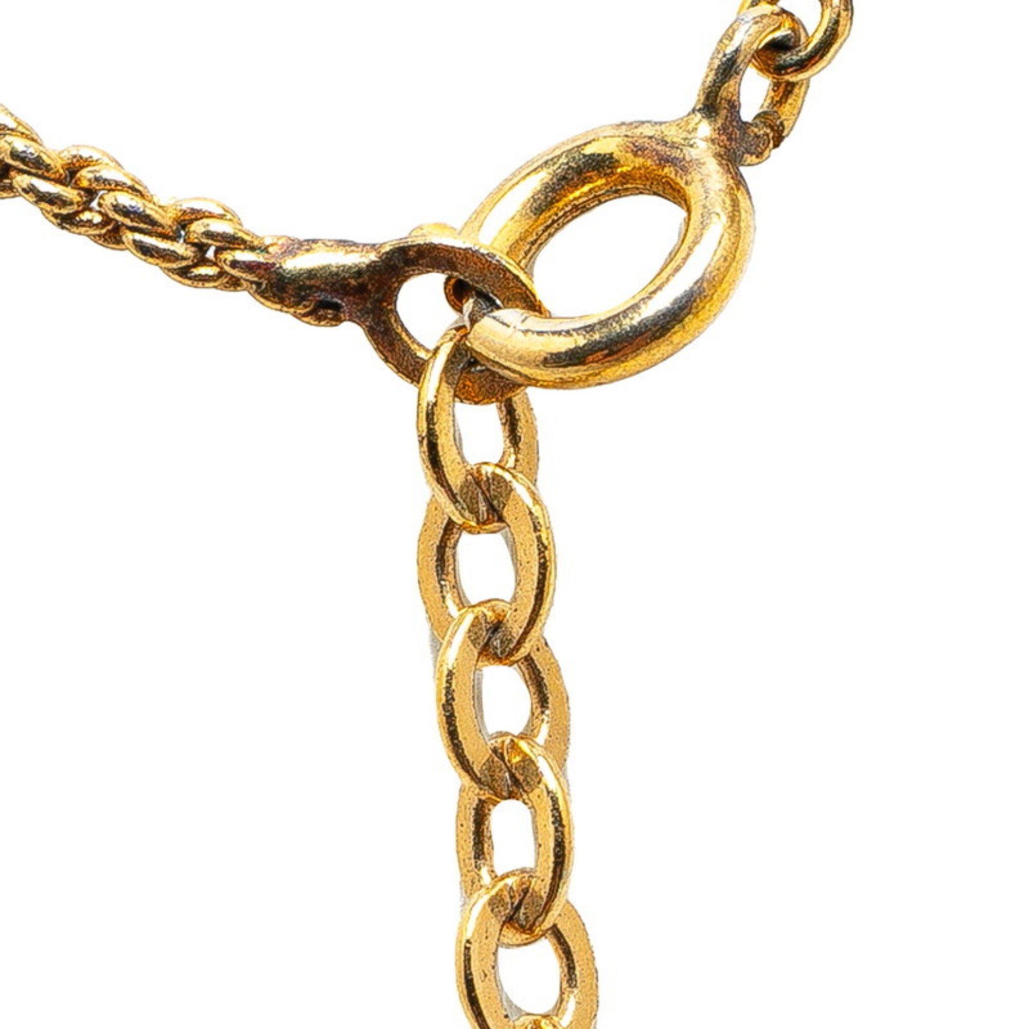 Christian Dior Dior CD Necklace Gold Plated Women's