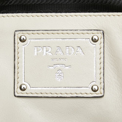 Prada Handbag Shoulder Bag BN2611 White Black Leather Women's PRADA