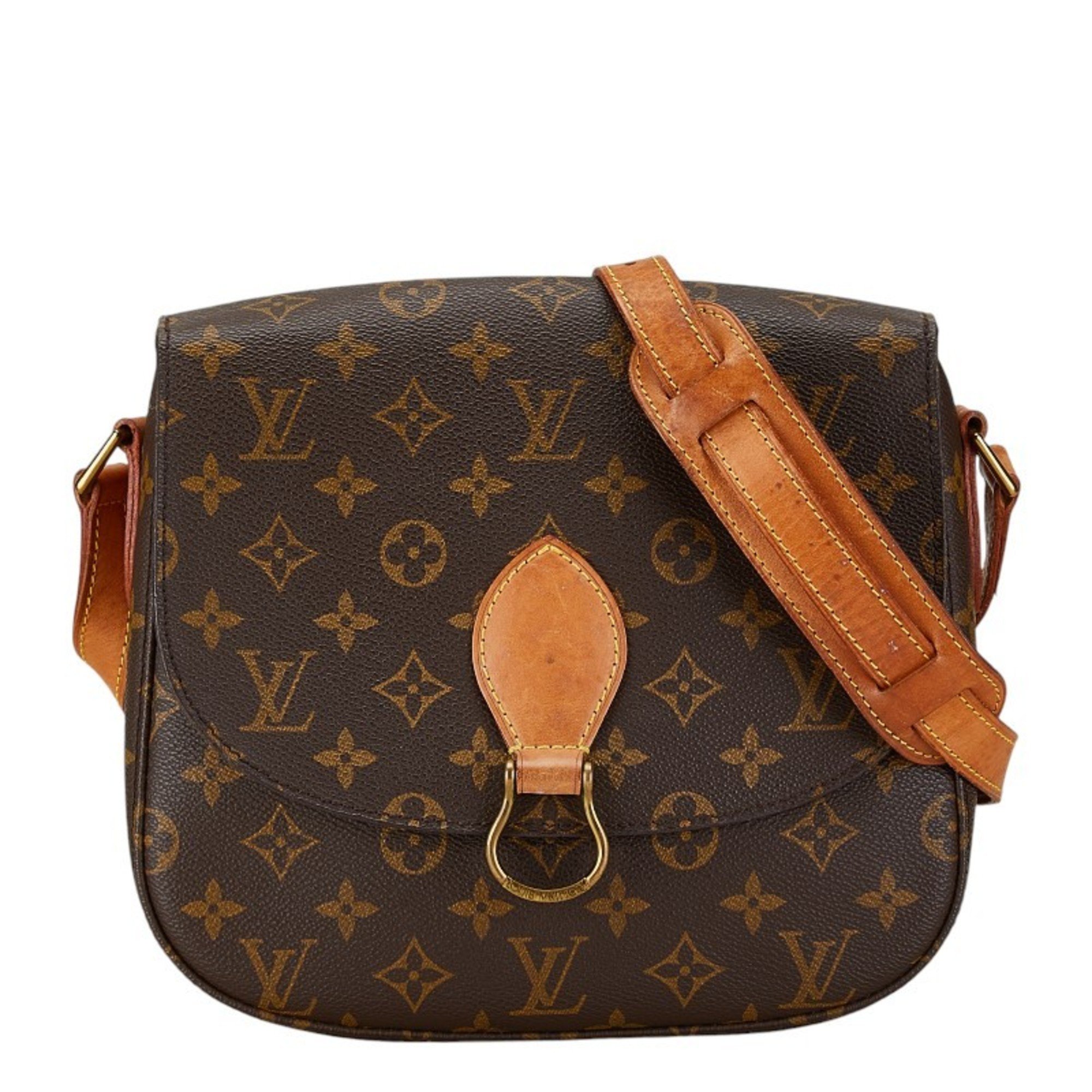 Louis Vuitton Monogram Saint-Cloud 24 Shoulder Bag M51242 Brown PVC Leather Women's LOUIS VUITTON