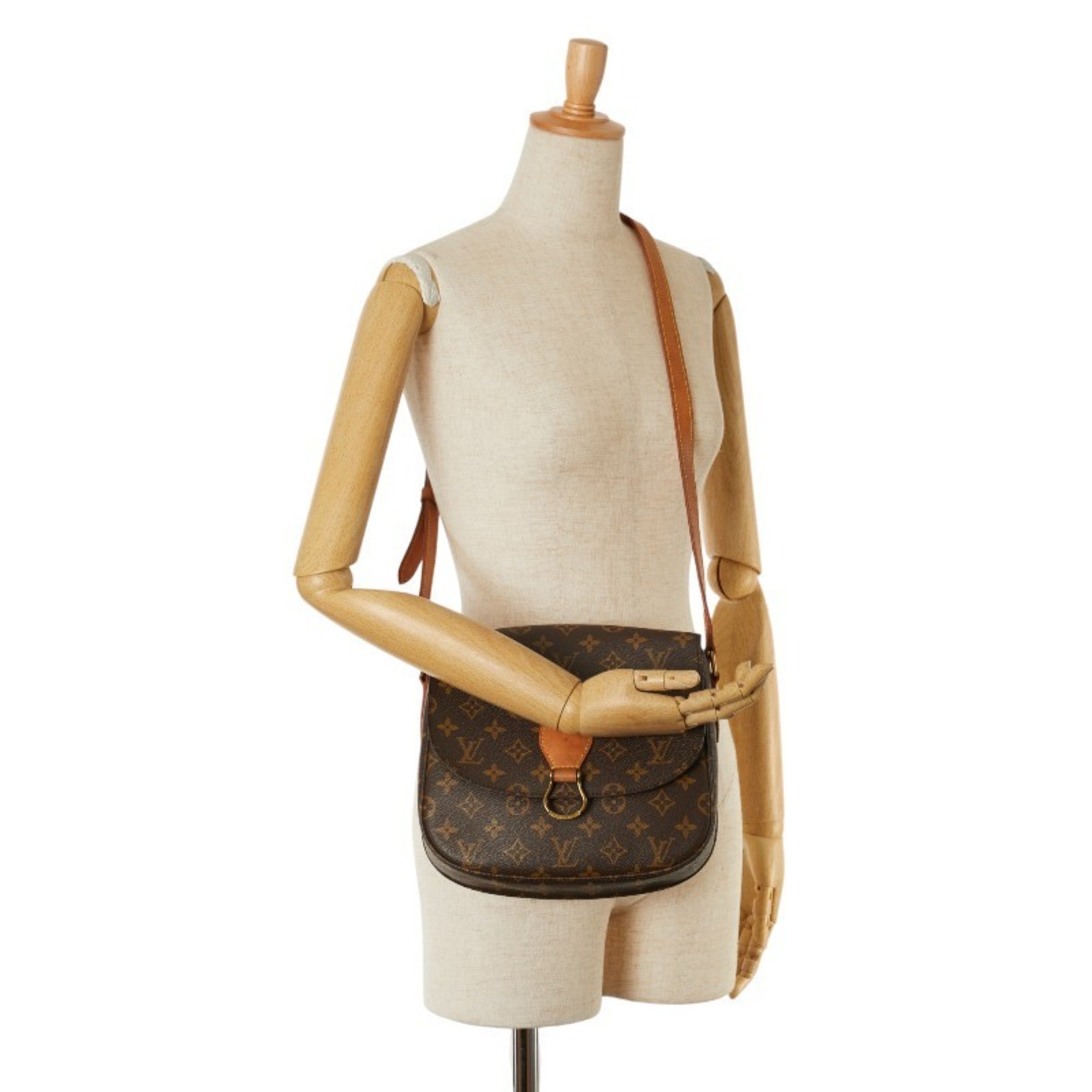 Louis Vuitton Monogram Saint-Cloud 24 Shoulder Bag M51242 Brown PVC Leather Women's LOUIS VUITTON