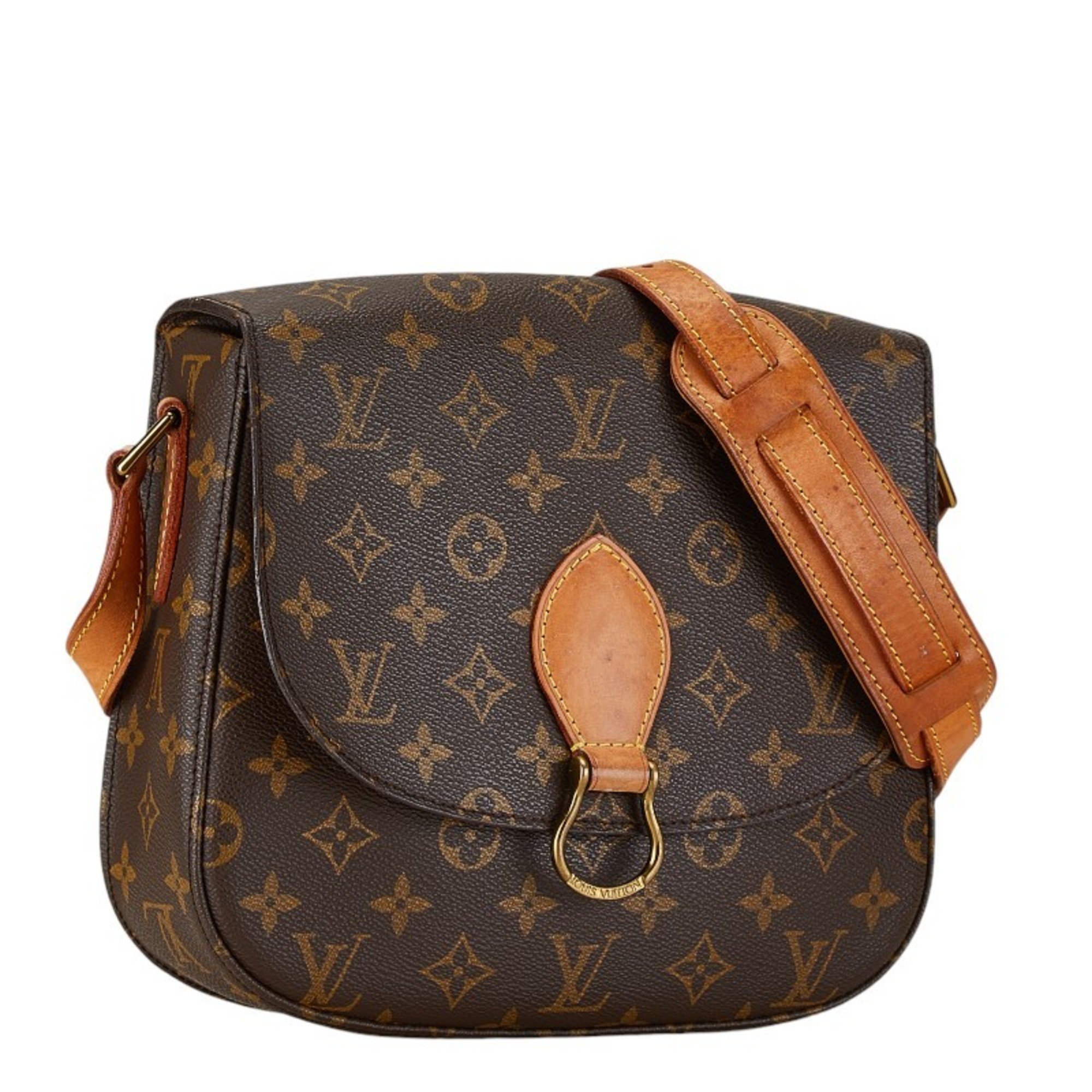 Louis Vuitton Monogram Saint-Cloud 24 Shoulder Bag M51242 Brown PVC Leather Women's LOUIS VUITTON