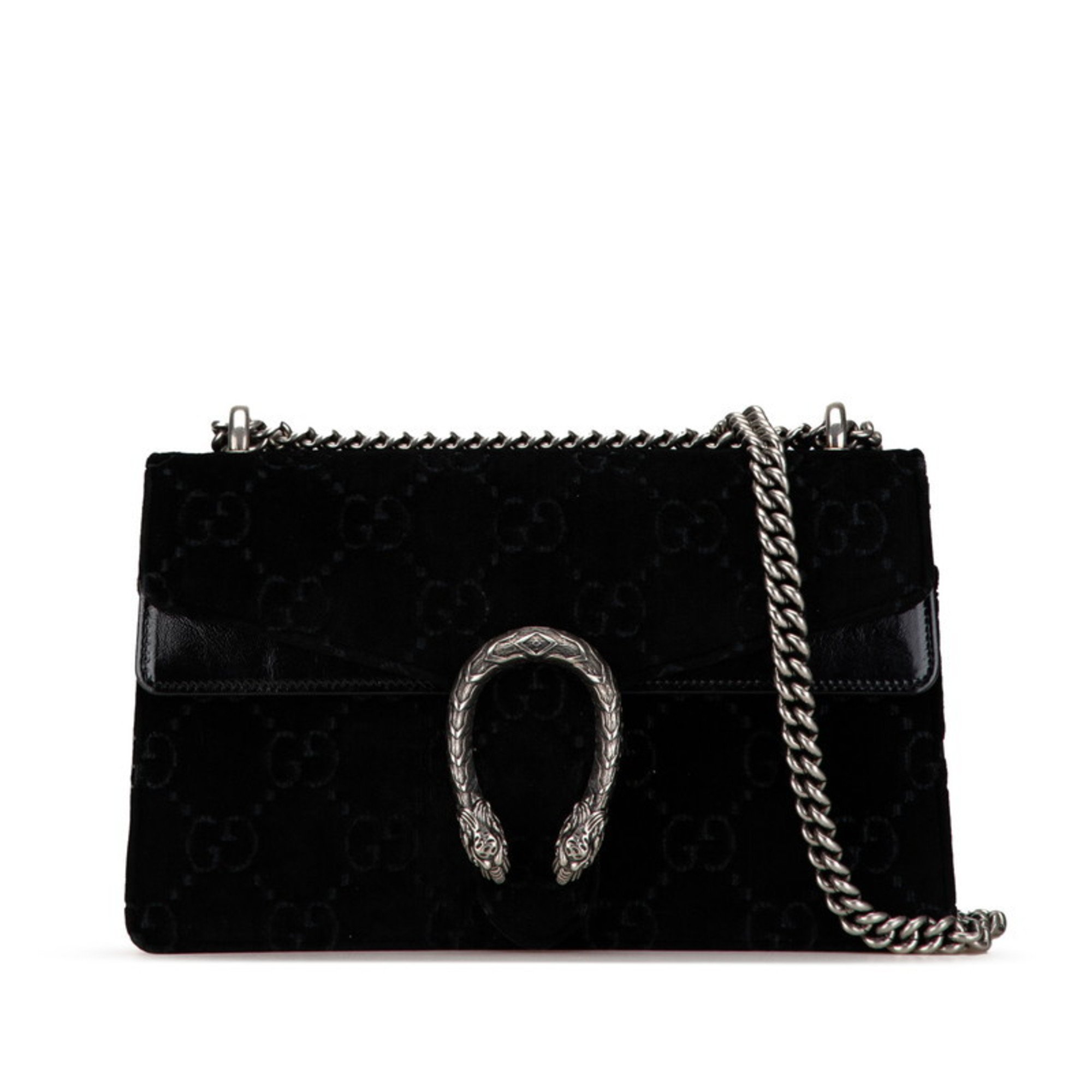 Gucci GG Velvet Dionysus Chain Shoulder Bag 400249 Black Leather Women's GUCCI