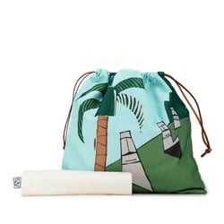 LOEWE KEM PRICE CAPSULE COLLECTION EASTER ISLAND BAG HANDBAG LIGHT BLUE GREEN CANVAS LEATHER WOMEN'S