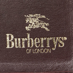 Burberry Nova Check Shadow Horse Notebook Beige Brown Wine Red Canvas Leather Women's BURBERRY