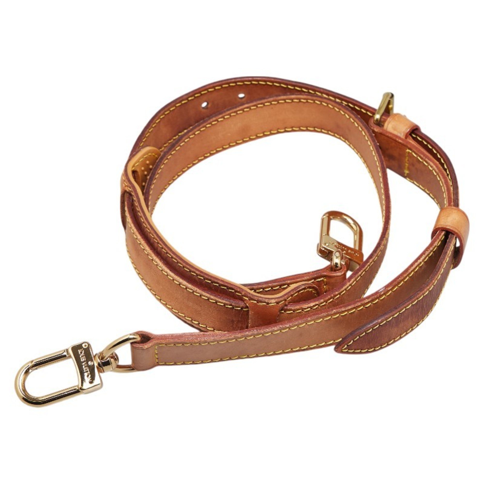 Louis Vuitton Shoulder Strap Brown Gold Leather Women's LOUIS VUITTON