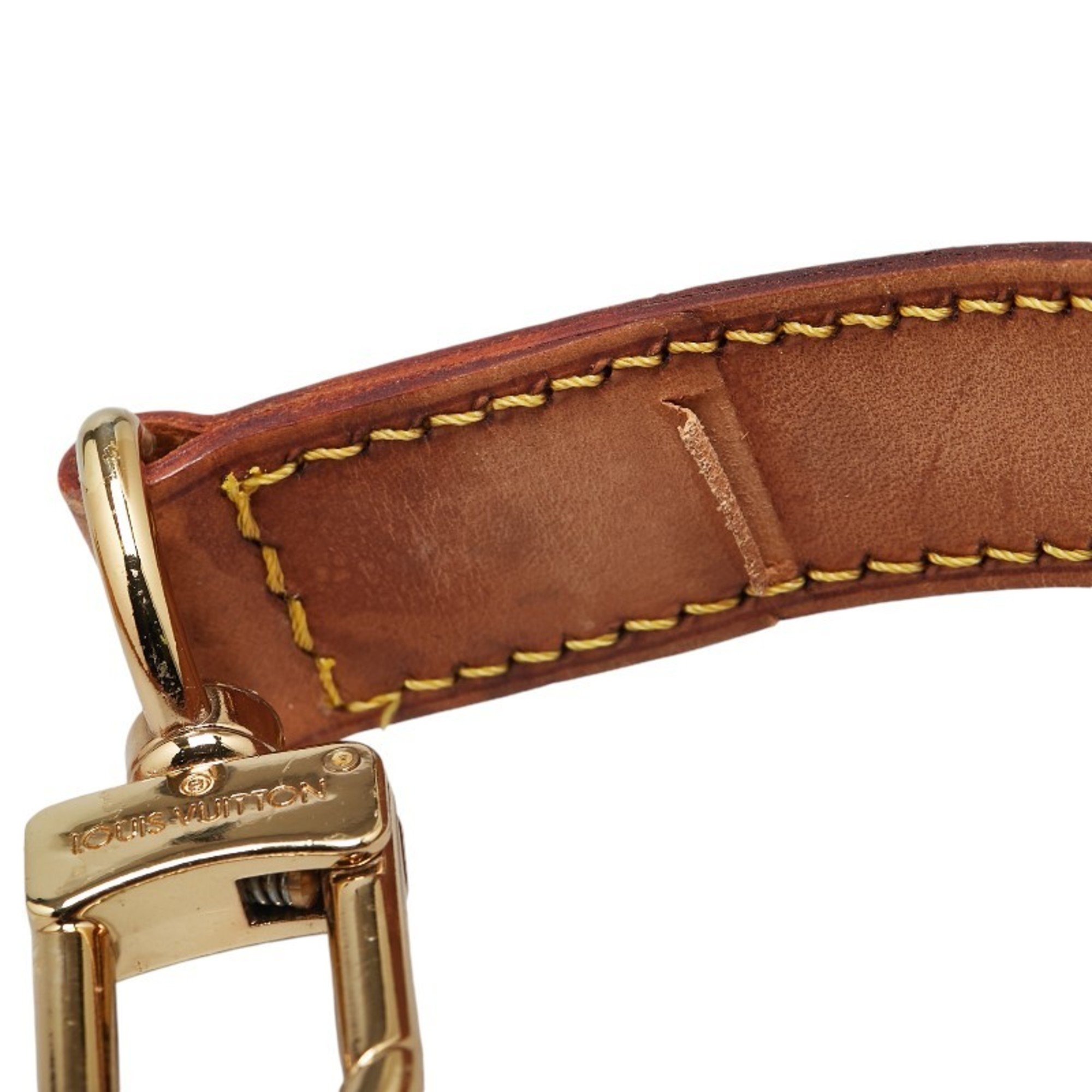 Louis Vuitton Shoulder Strap Brown Gold Leather Women's LOUIS VUITTON