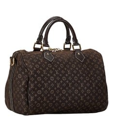 Louis Vuitton Monogram Run Speedy 30 Handbag Boston Bag M95224 Ebene Brown Canvas Leather Women's LOUIS VUITTON