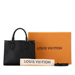 Louis Vuitton Monogram Empreinte On-the-Go PM Handbag Shoulder Bag M45653 Noir Black Leather Women's LOUIS VUITTON