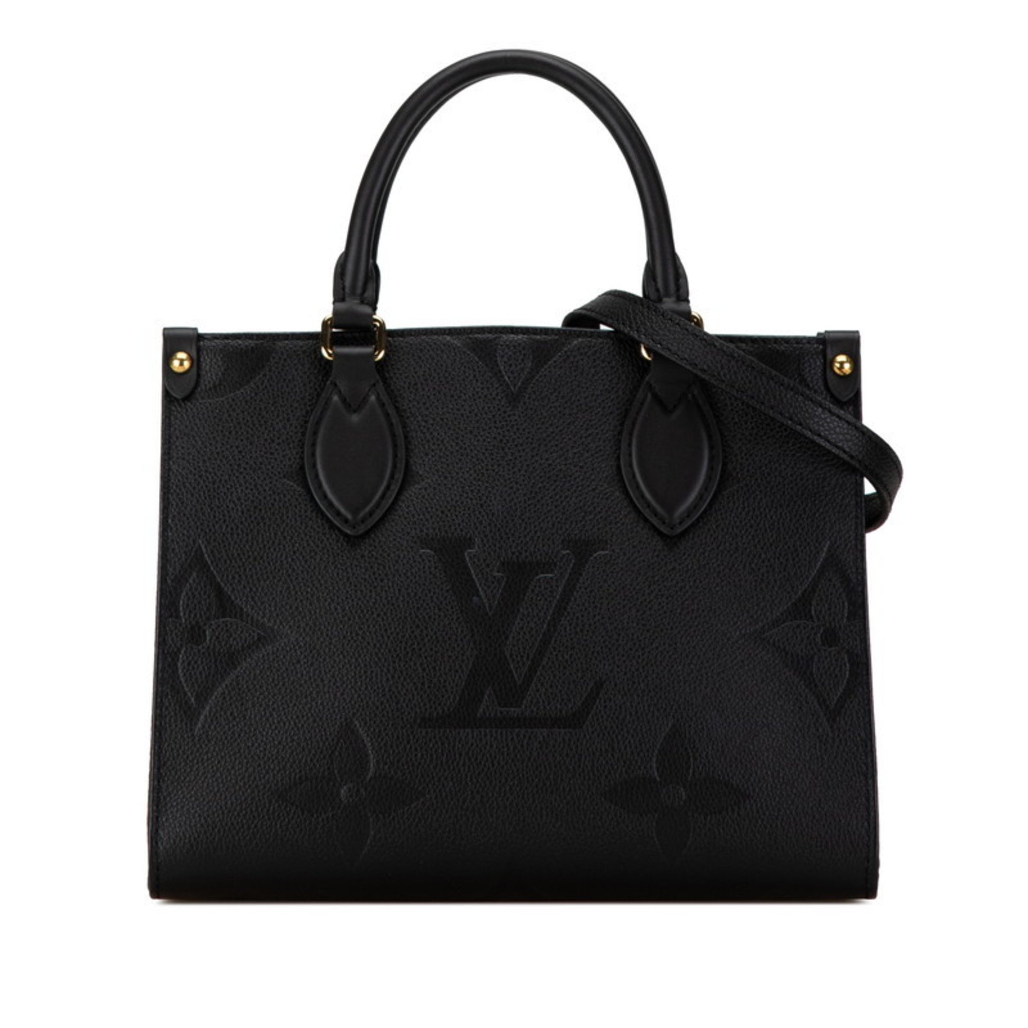 Louis Vuitton Monogram Empreinte On-the-Go PM Handbag Shoulder Bag M45653 Noir Black Leather Women's LOUIS VUITTON