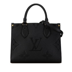 Louis Vuitton Monogram Empreinte On-the-Go PM Handbag Shoulder Bag M45653 Noir Black Leather Women's LOUIS VUITTON