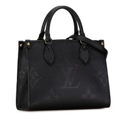 Louis Vuitton Monogram Empreinte On-the-Go PM Handbag Shoulder Bag M45653 Noir Black Leather Women's LOUIS VUITTON