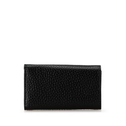 Salvatore Ferragamo Gancini Key Case Black Leather Women's