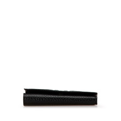 Salvatore Ferragamo Gancini Key Case Black Leather Women's