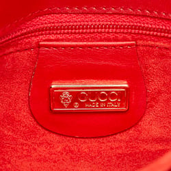 GUCCI Old Gucci Shoulder Bag 004 056 0002 Red Leather Women's