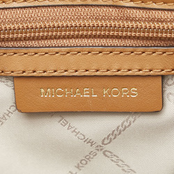 Michael Kors MK Monogram Backpack Brown PVC Leather Women's