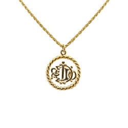 Christian Dior Dior Twist Round Necklace Gold Plated Women's